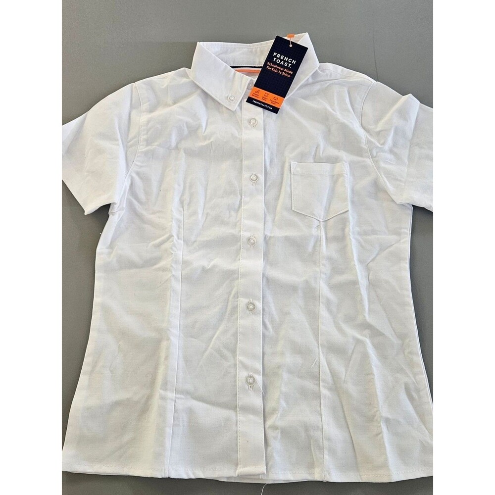 French Toast White Short Sleeve School Shirt-SZ 10 - Picture 1 of 4